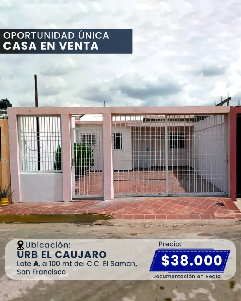 VENTA DE CASA INDEPENDIENTE SECTOR EL CAUJARO • SAN FRANCISCO