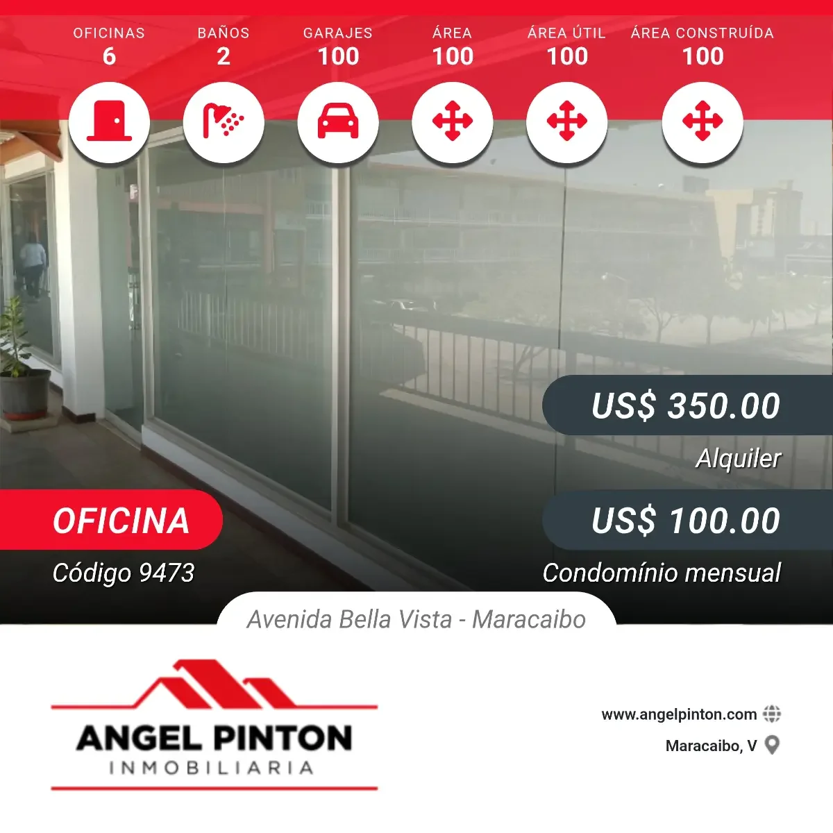 API 9473 LOCAL COMERCIAL ALQUILER AV BELLA VISTA MARACAIBO VENEZUELA $ 350. Johnny Graterol