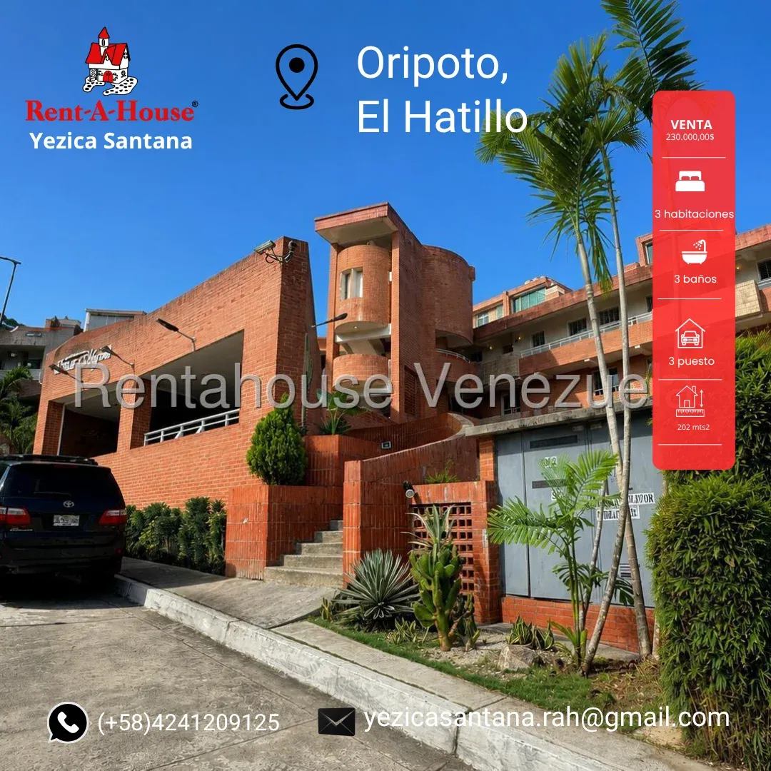 VENTA Apartamento en la Avenida Principal de Oripoto, El Hatillo