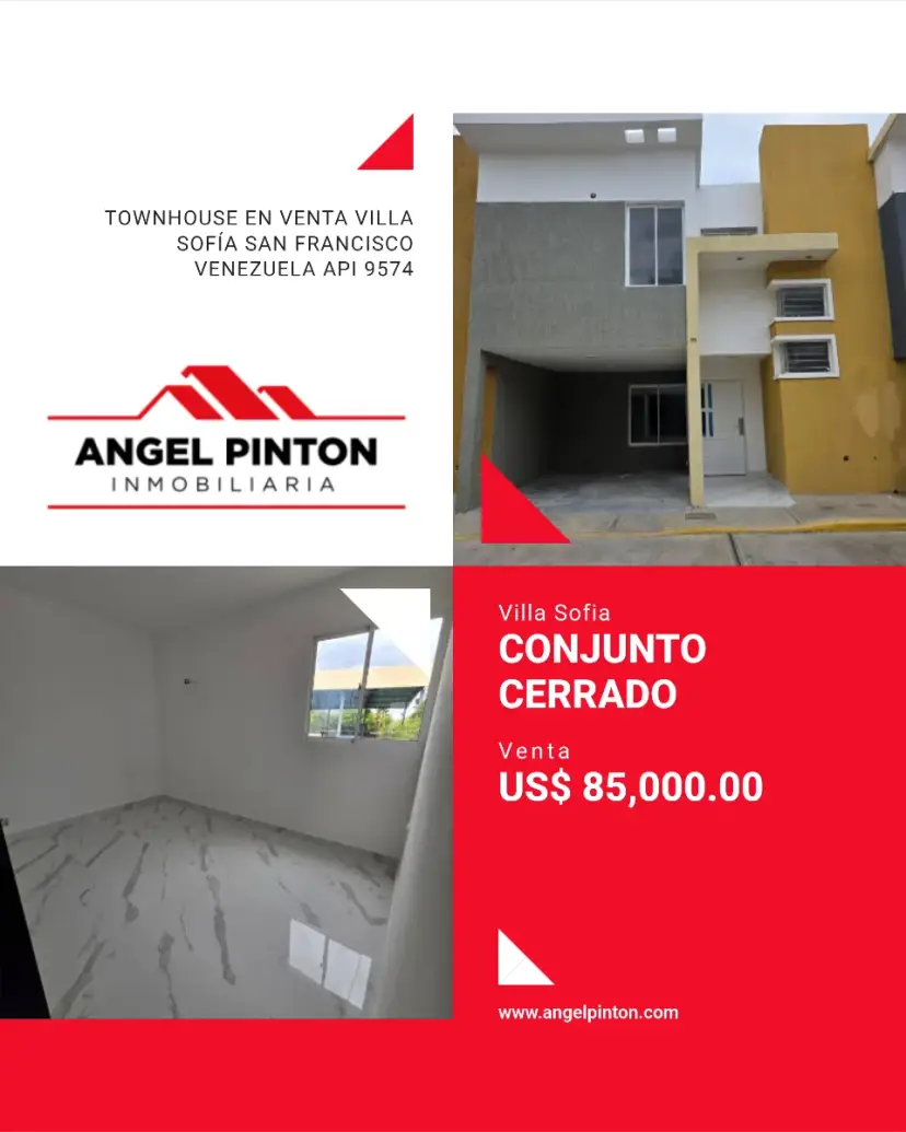 TOWNHOUSE EN VENTA VILLA SOFÍA SAN FRANCISCO VENEZUELA API 9574