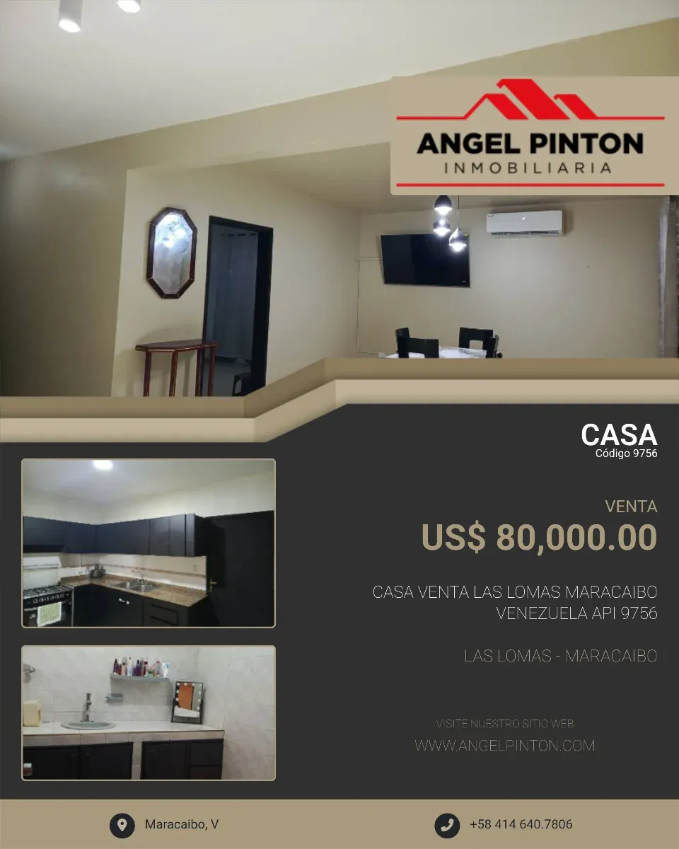 CASA VENTA LAS LOMAS MARACAIBO VENEZUELA API 9756