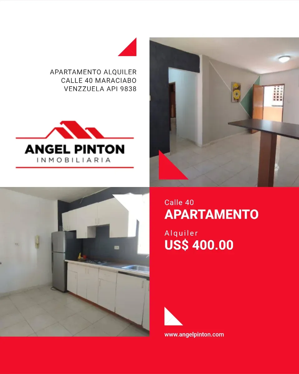 APARTAMENTO ALQUILER CALLE 40 MARACIABO VENZZUELA API 9838