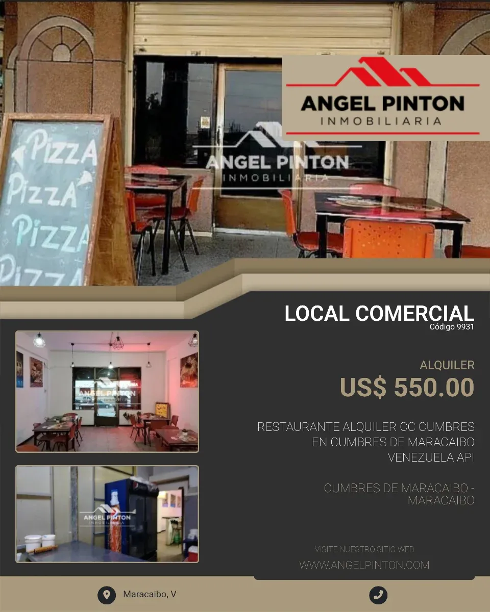 RESTAURANTE ALQUILER CC CUMBRES EN CUMBRES DE MARACAIBO VENEZUELA API 