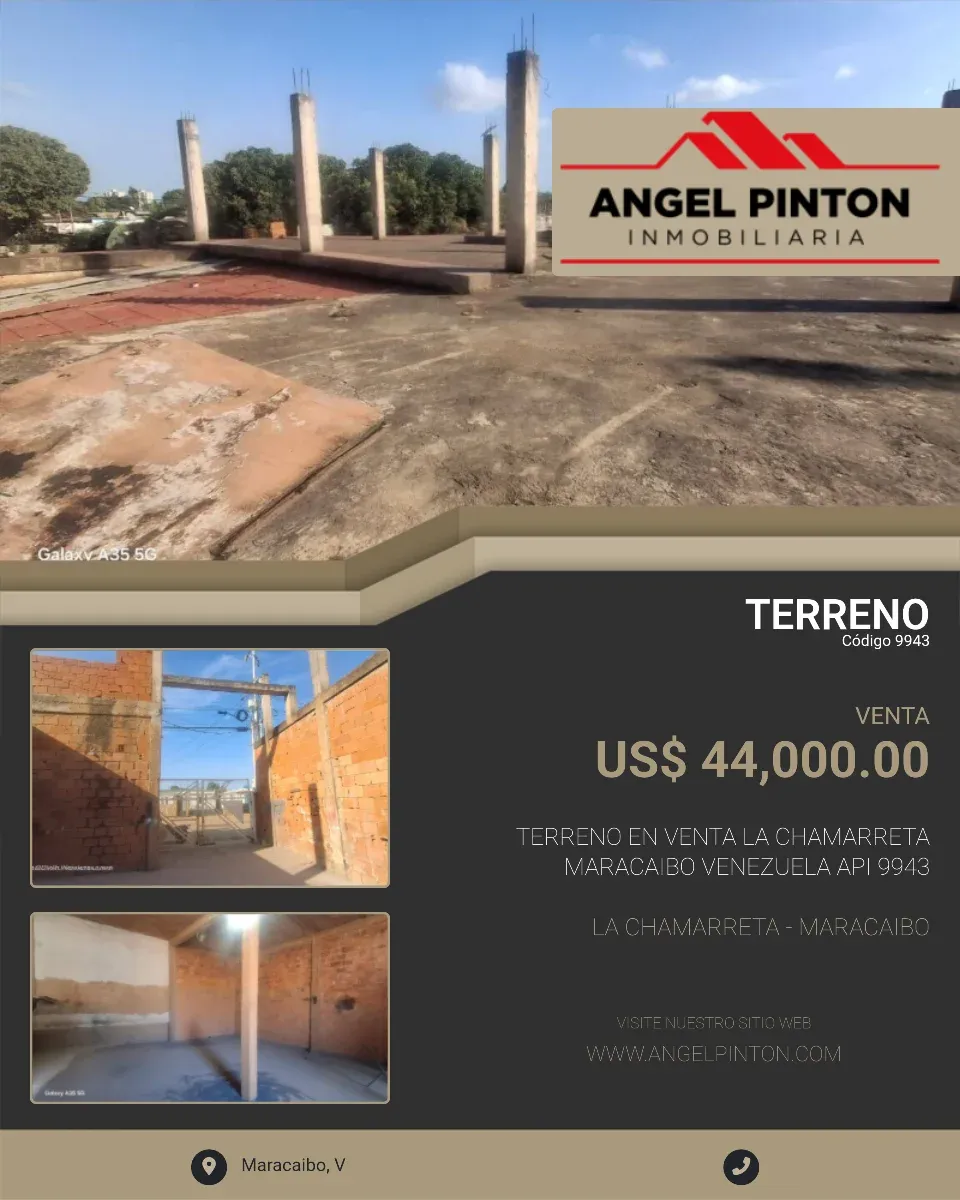 TERRENO EN VENTA LA CHAMARRETA MARACAIBO VENEZUELA API 9943