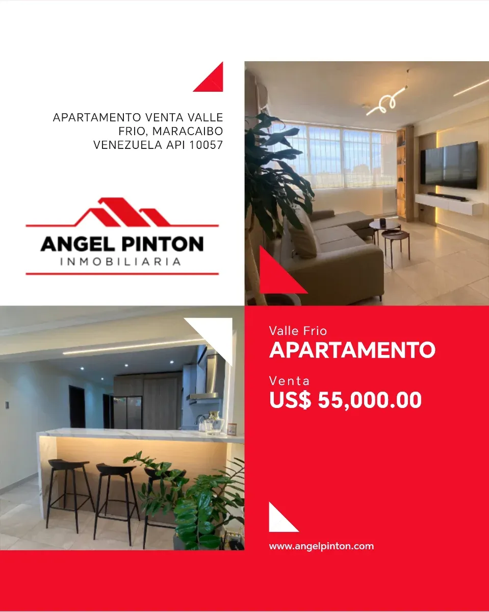 APARTAMENTO VENTA VALLE FRIO, MARACAIBO VENEZUELA API 10057