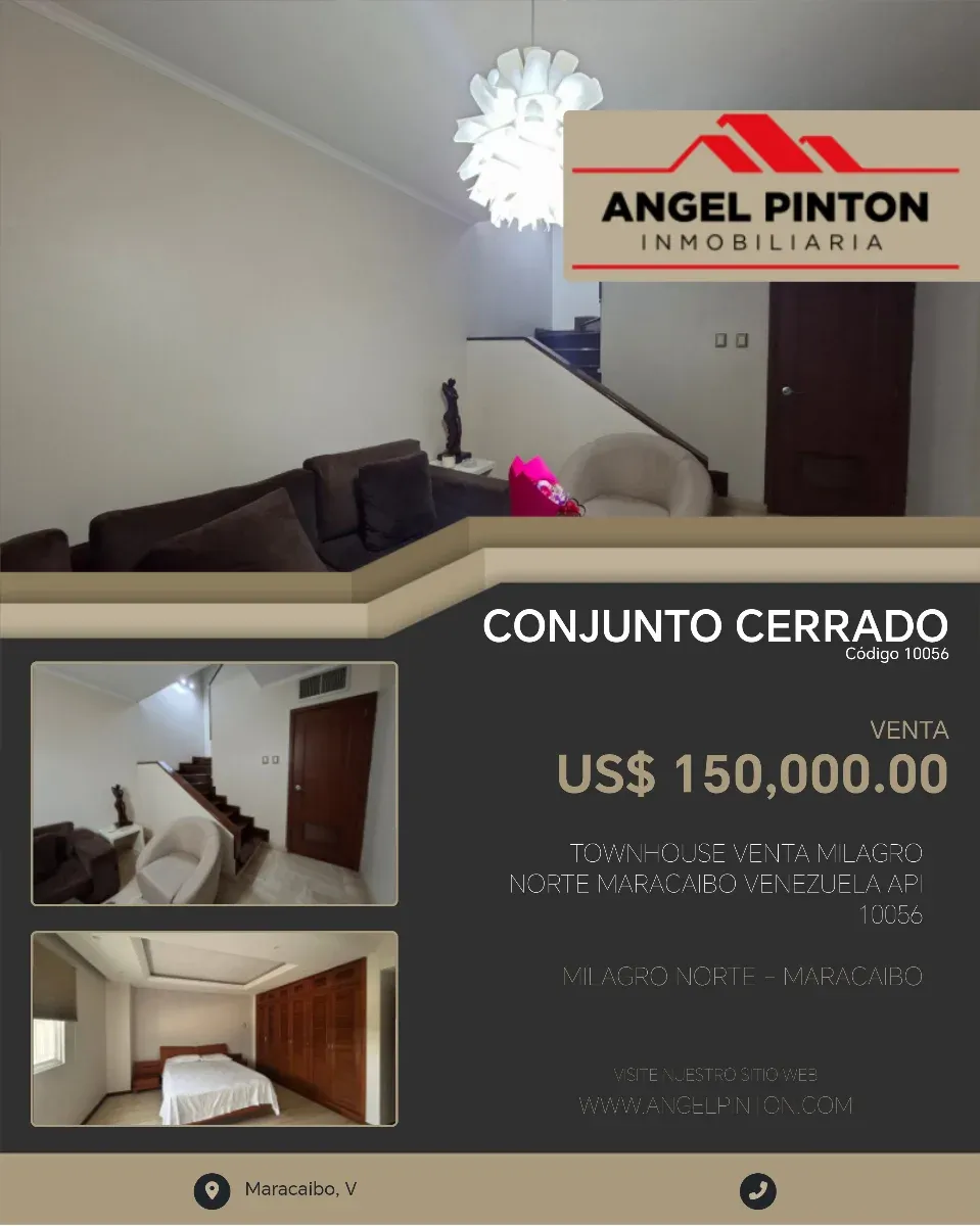 TOWNHOUSE VENTA MILAGRO NORTE MARACAIBO VENEZUELA API 10056
