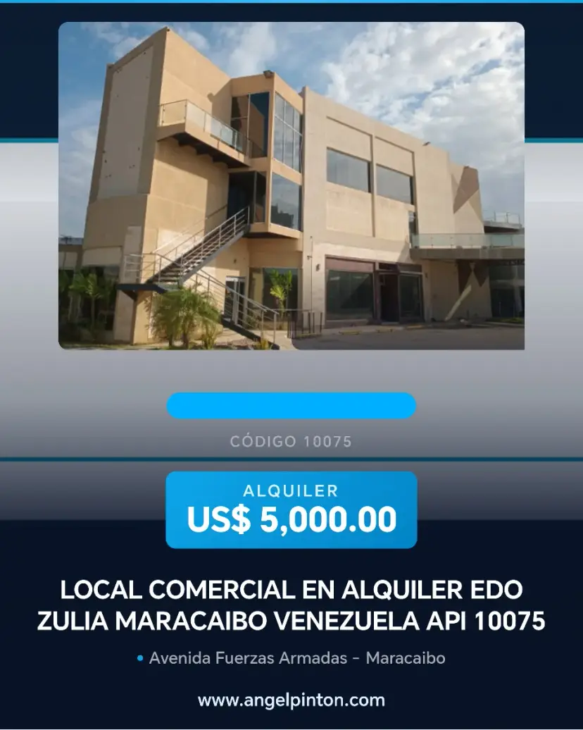 LOCAL COMERCIAL EN ALQUILER EDO ZULIA MARACAIBO VENEZUELA API 10075