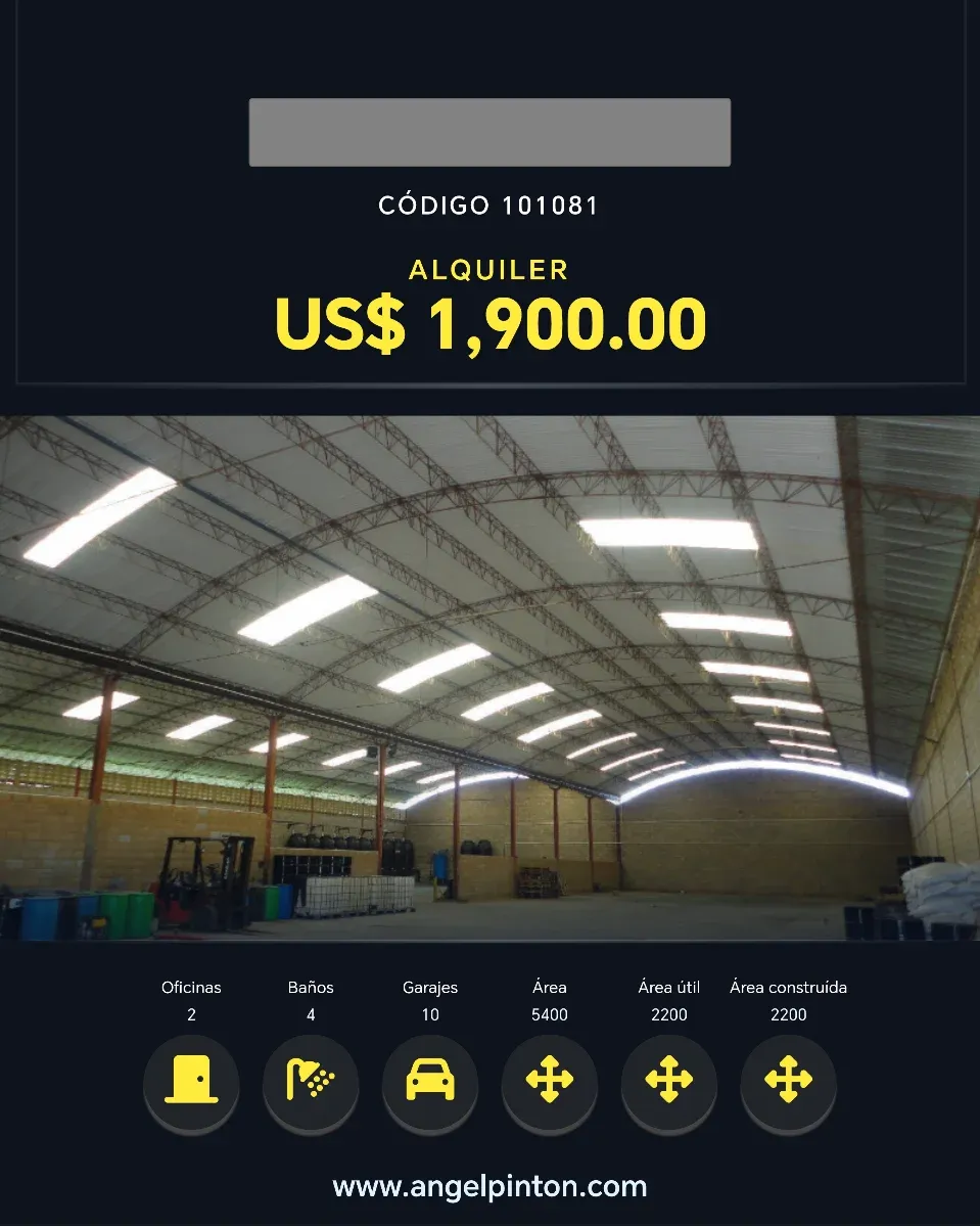 GALPÓN ALQUILER ZONA INDUSTRIAL NORTE MARACAIBO VENEZUELA API 101081