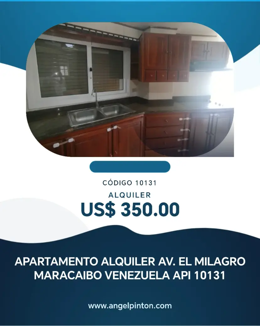 APARTAMENTO ALQUILER AV. EL MILAGRO MARACAIBO VENEZUELA API 10131