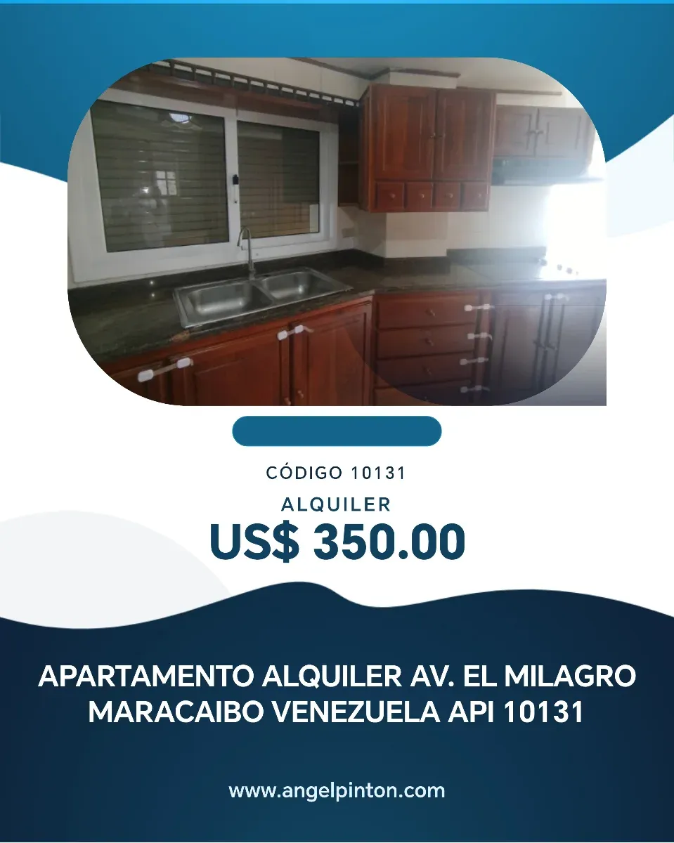 APARTAMENTO ALQUILER AV. EL MILAGRO MARACAIBO VENEZUELA API 10131