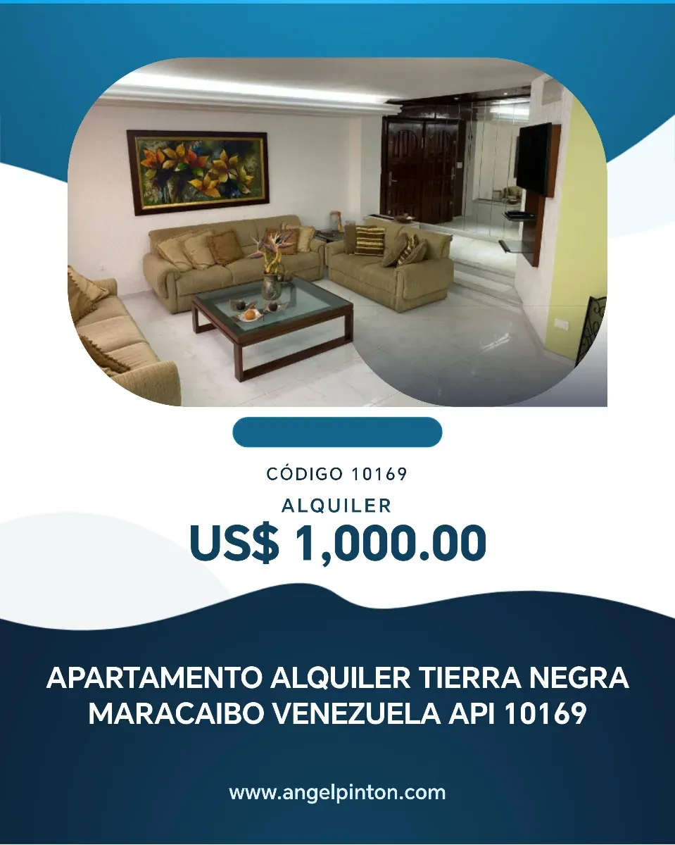 APARTAMENTO ALQUILER TIERRA NEGRA MARACAIBO VENEZUELA API 10169