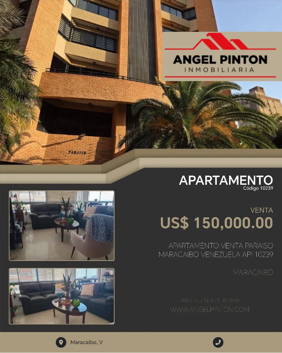 APARTAMENTO VENTA PARAISO MARACAIBO VENEZUELA API 10239