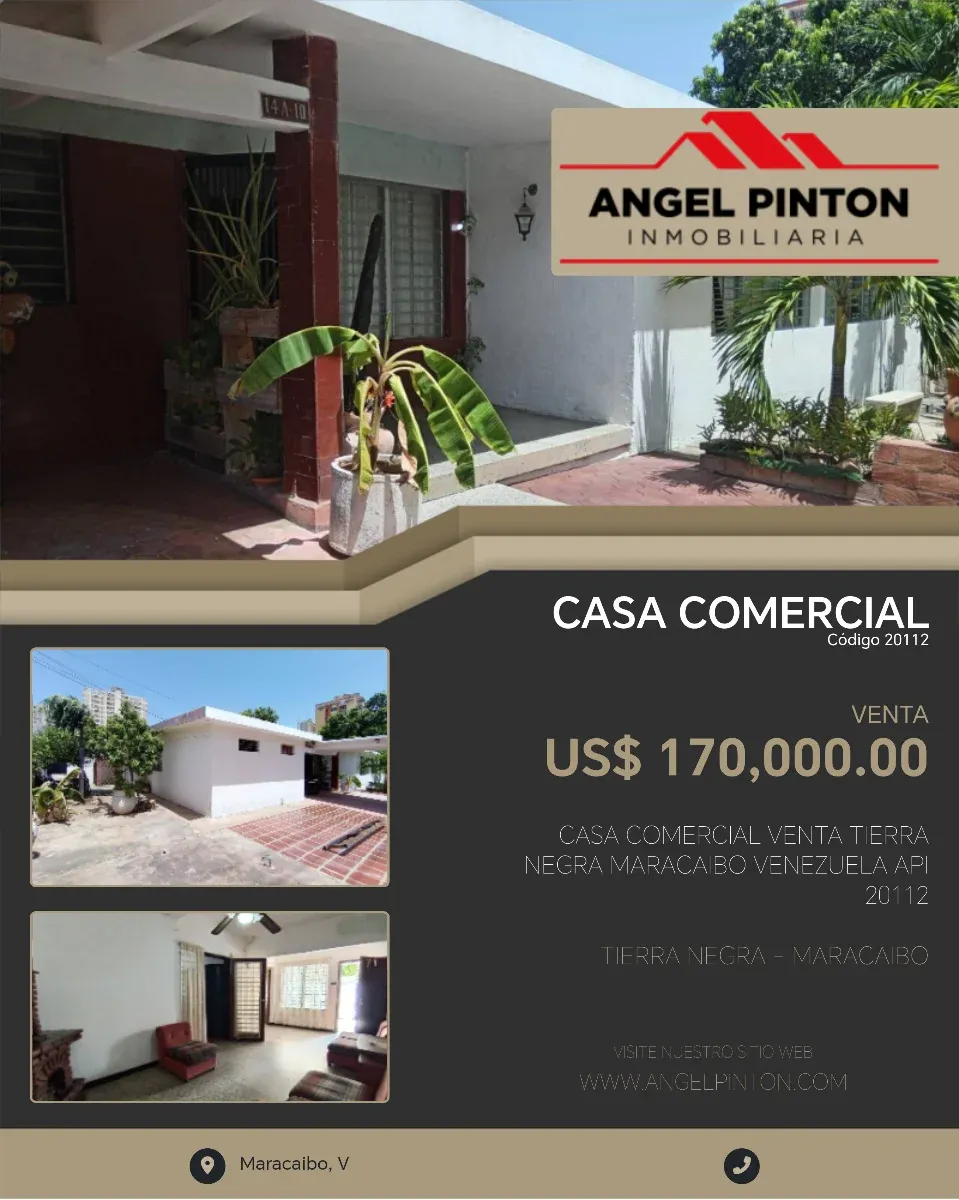 CASA COMERCIAL VENTA TIERRA NEGRA MARACAIBO VENEZUELA API 20112