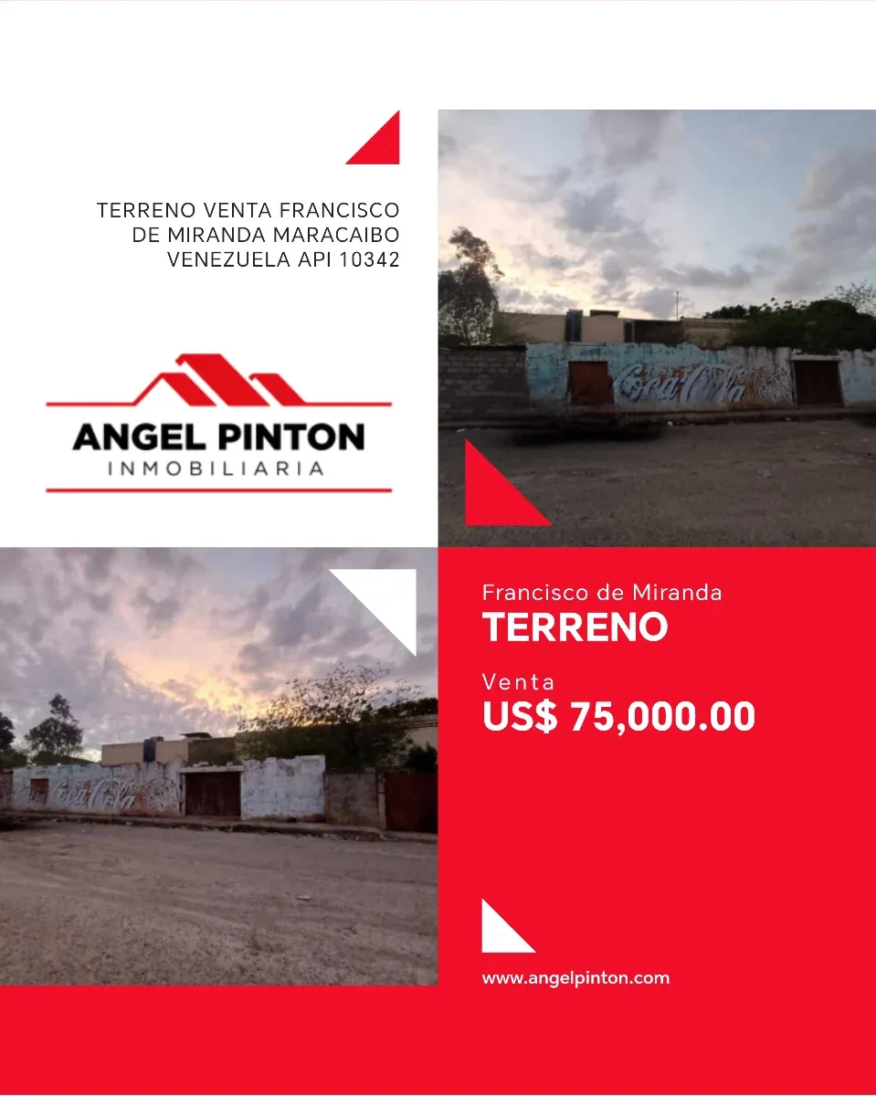 TERRENO VENTA FRANCISCO DE MIRANDA MARACAIBO VENEZUELA API 10342