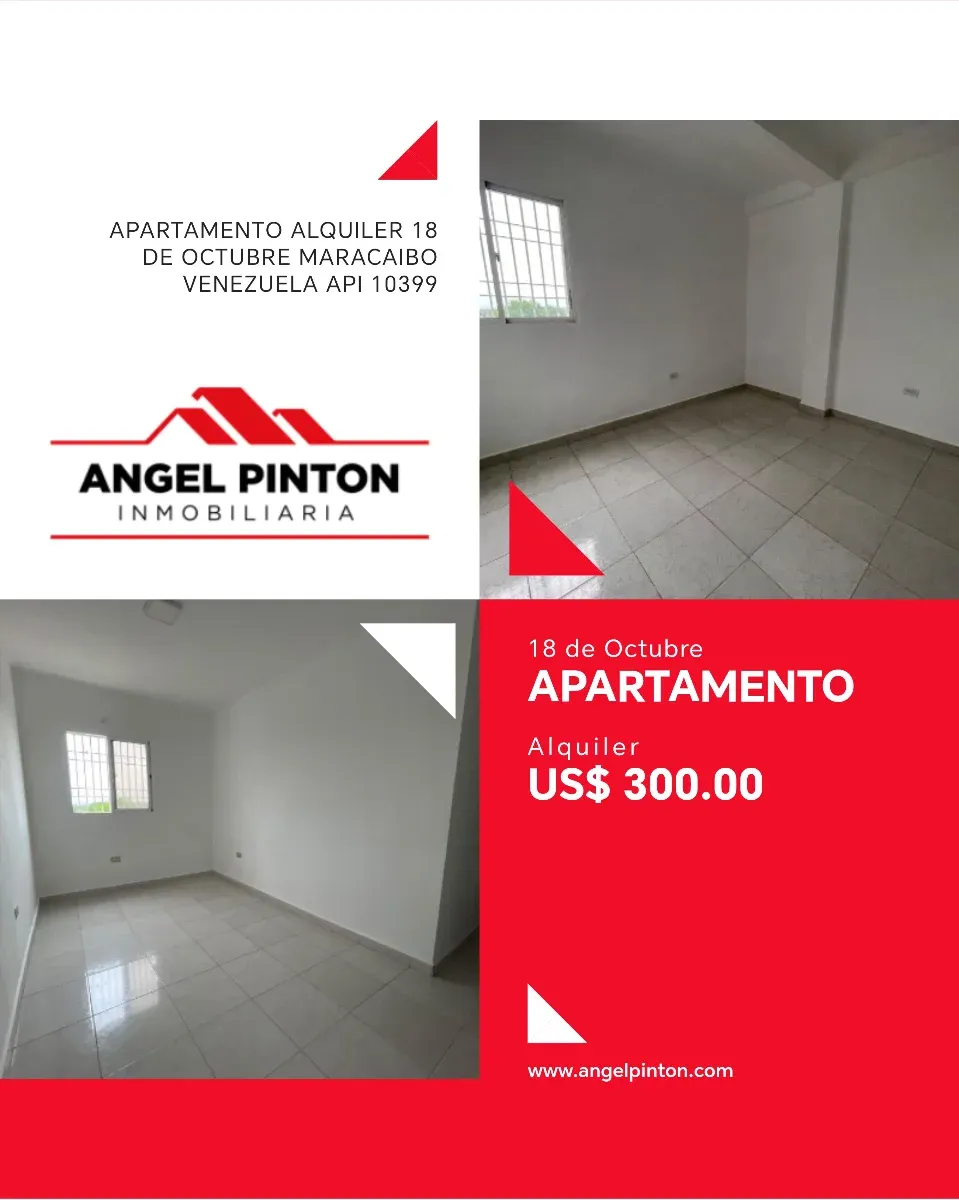 APARTAMENTO ALQUILER 18 DE OCTUBRE MARACAIBO VENEZUELA API 10399