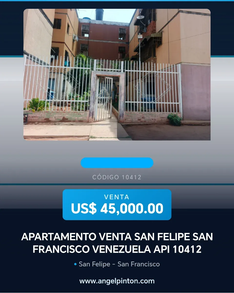 APARTAMENTO VENTA SAN FELIPE SAN FRANCISCO VENEZUELA API 10412