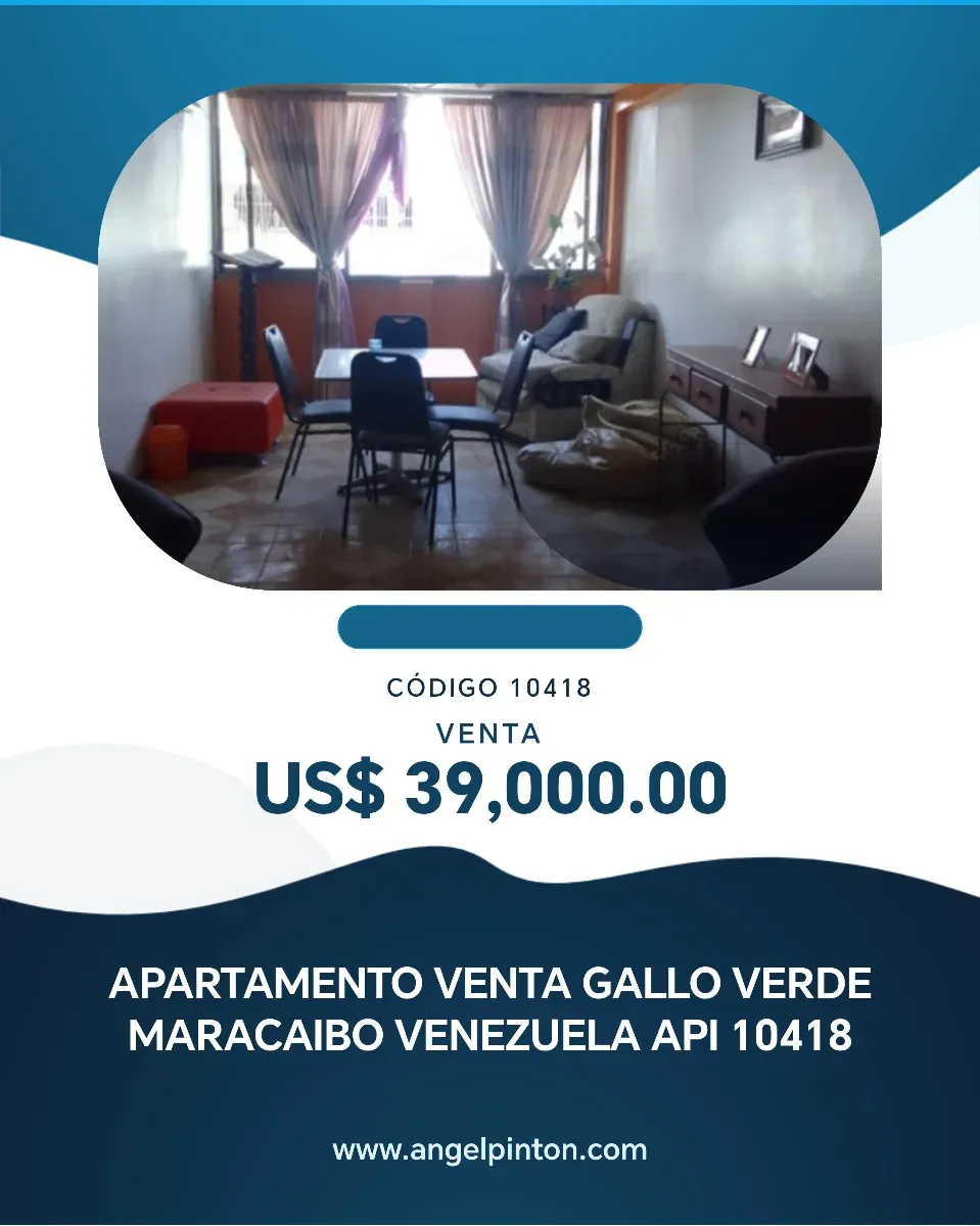 APARTAMENTO VENTA GALLO VERDE MARACAIBO VENEZUELA API 10418