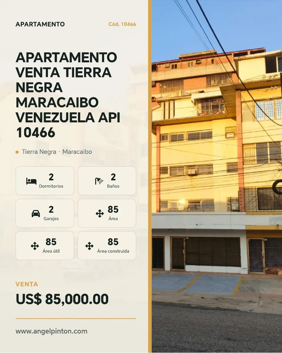 APARTAMENTO VENTA TIERRA NEGRA MARACAIBO VENEZUELA API 10466