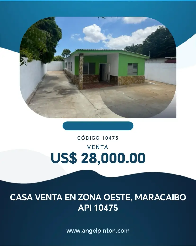 CASA VENTA EN ZONA OESTE, MARACAIBO API 10475