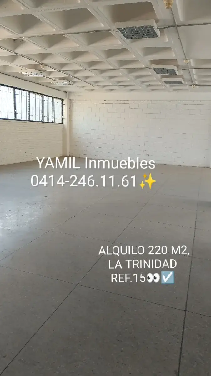 LOCAL ALQUILER DE 220 METROS EN LA TRINIDAD 