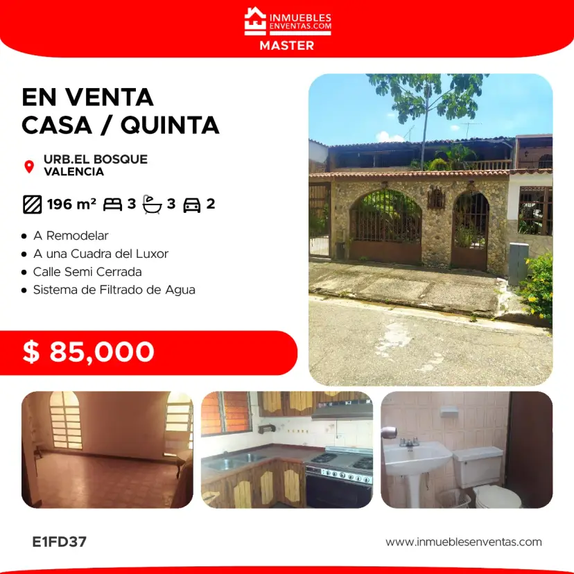 Casa en venta Urb El Bosque 