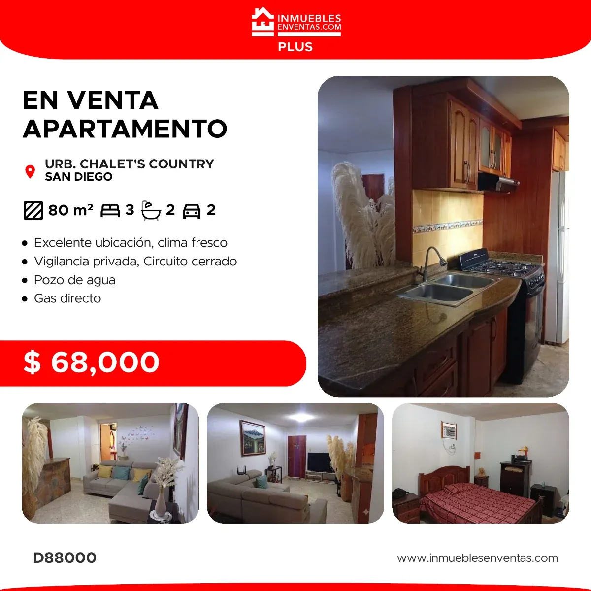 Apartamento en venta Urb Chalets Country, San Diego 