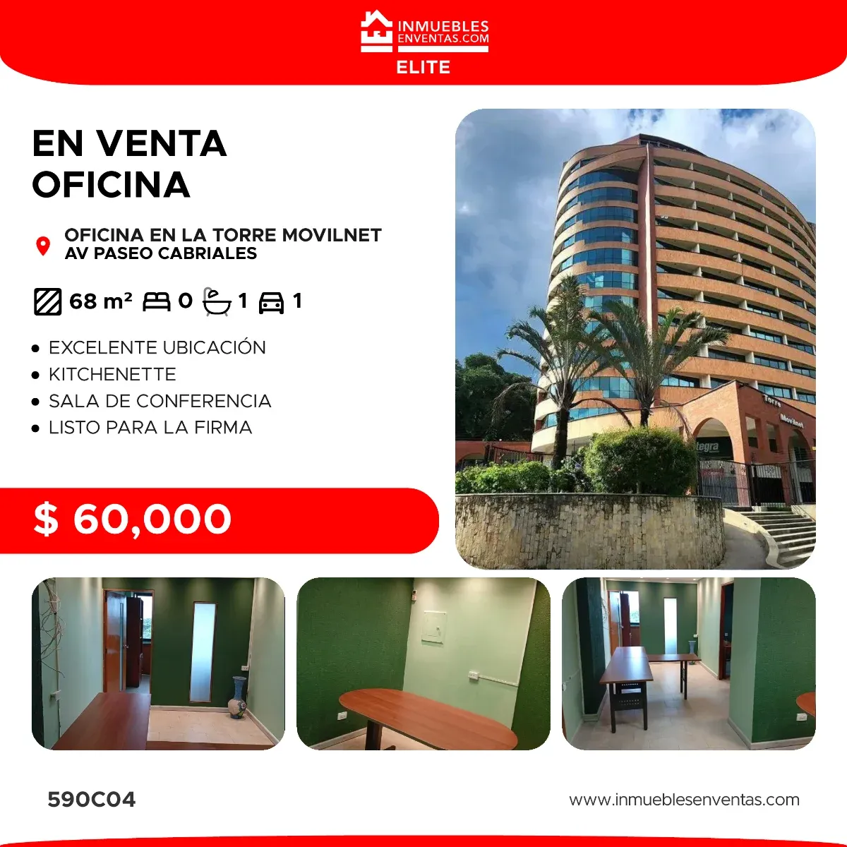 Oficina en venta Torre Movilnet