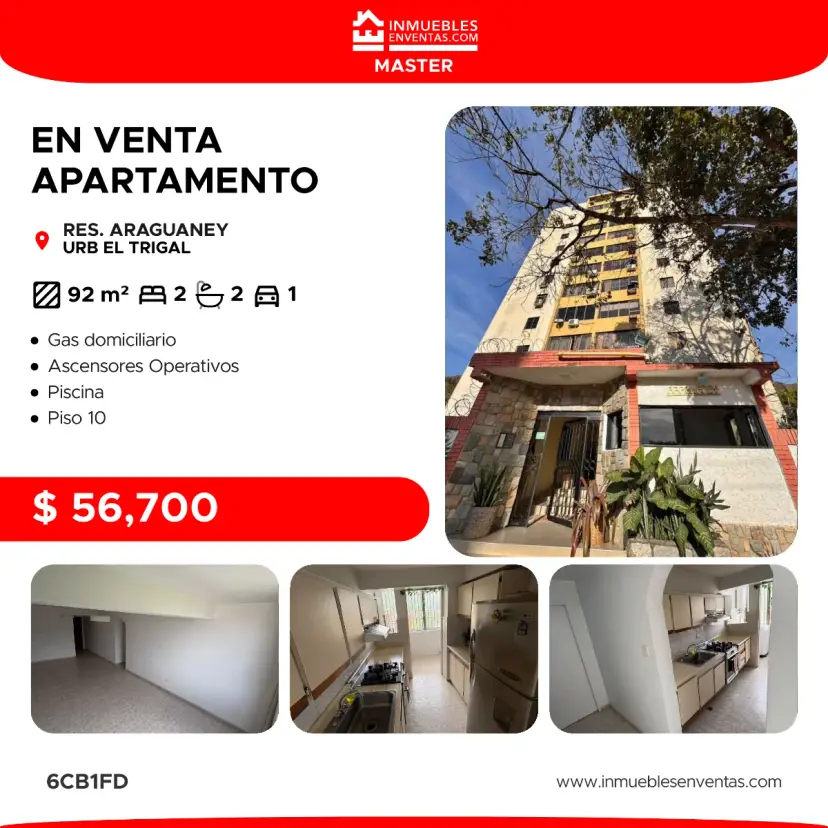 Apartamento en venta Urb Trigal Norte