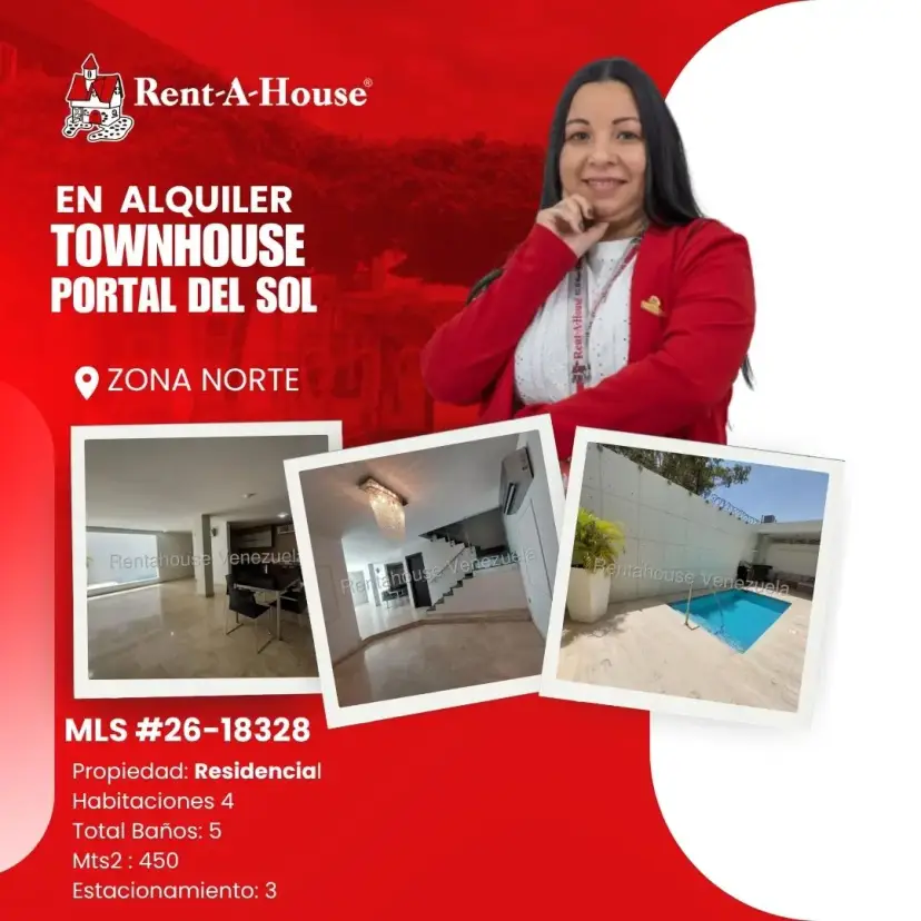 MLS 26-18328 ALQUILER DE TOWNHOUSE EN VILLA PORTAL DEL SOL