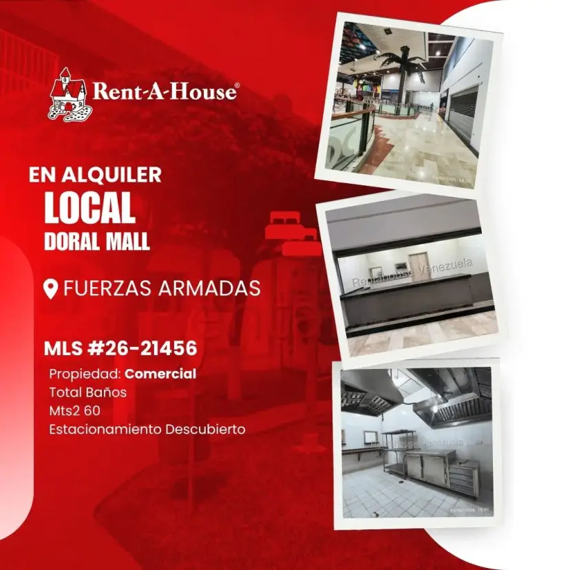 MLS 26-21456 ALQUILER DE LOCAL C.C DORAL NORTE 