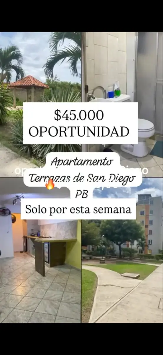 Apartamento en terrazas de San Diego 3 hab 2ba 1 es planta baja