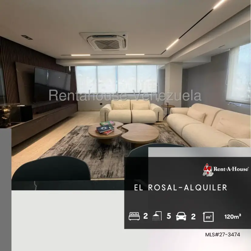 Alquiler de Apartamento amoblado en el Rosal. 