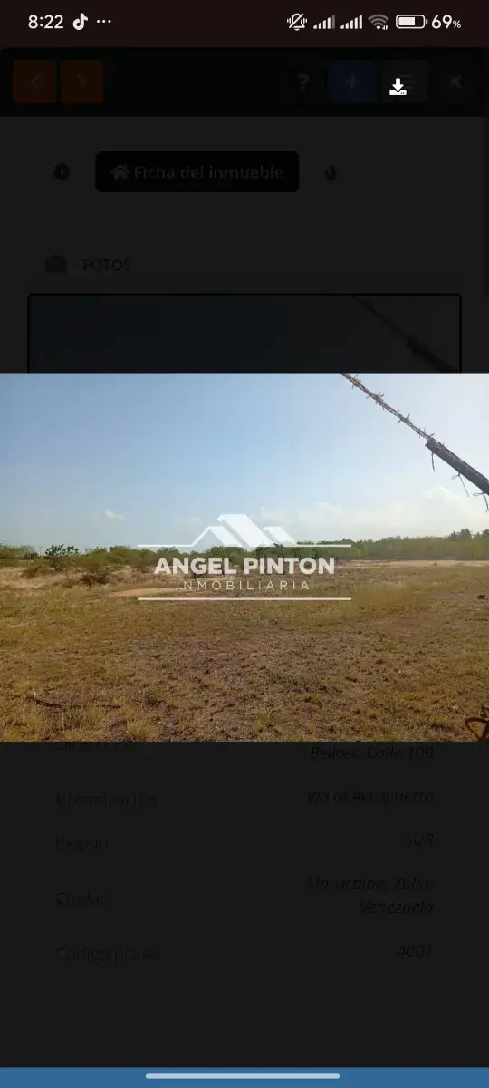 TERRENO EN VENTA VIA AL AEROPUERTO MARACAIBO VENEZUELA API 9465