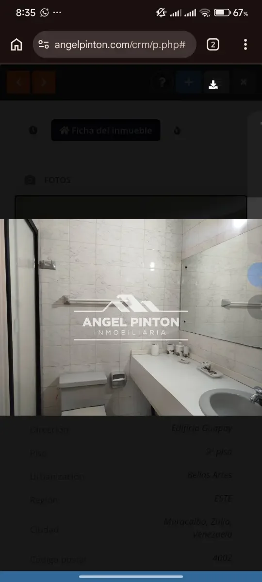 APARTAMENTO VENTA BELLAS ARTES MARACAIBO VENEZUELA API 9404 - 9