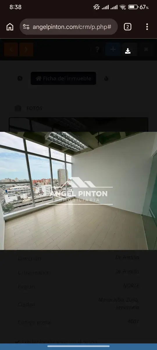 OFICINA EN VENTA TORRE 13 MARACAIBO,ZULIA API9390