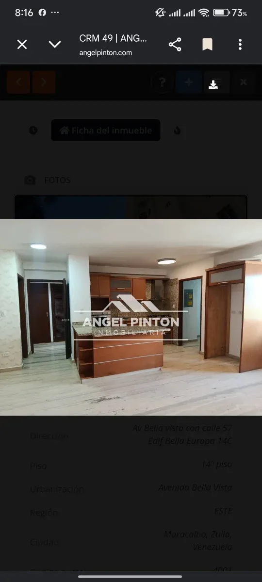 APARTAMENTO VENTA AV BELLA VISTA MARACAIBO VENEZUELA API 9852 - 3