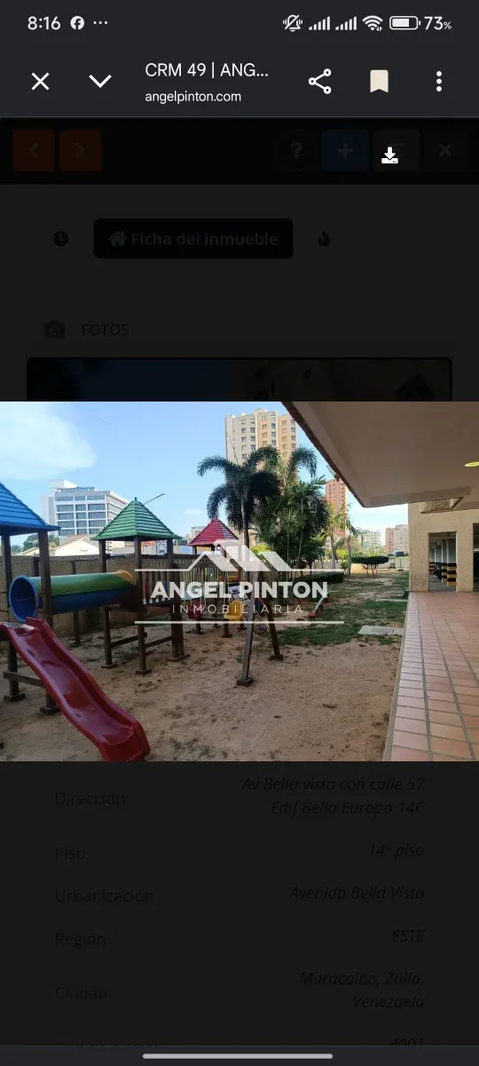 APARTAMENTO VENTA AV BELLA VISTA MARACAIBO VENEZUELA API 9852 - 4