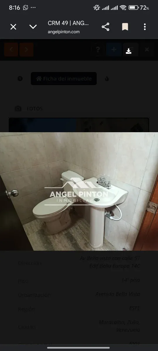 APARTAMENTO VENTA AV BELLA VISTA MARACAIBO VENEZUELA API 9852 - 7