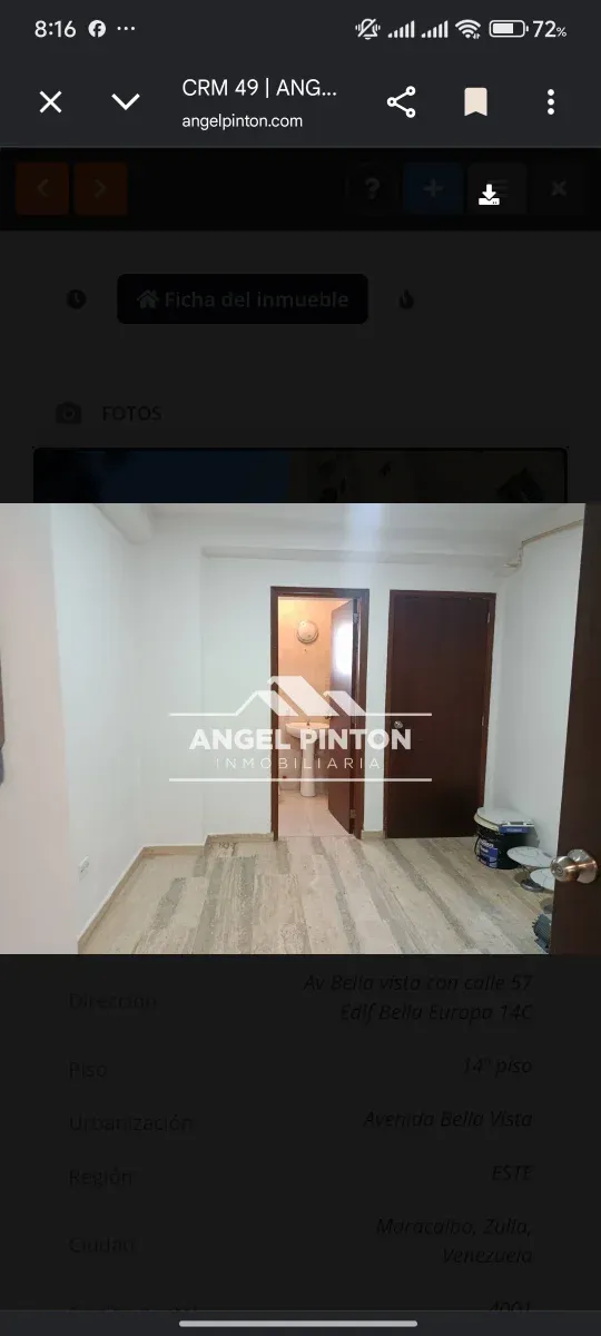 APARTAMENTO VENTA AV BELLA VISTA MARACAIBO VENEZUELA API 9852 - 8