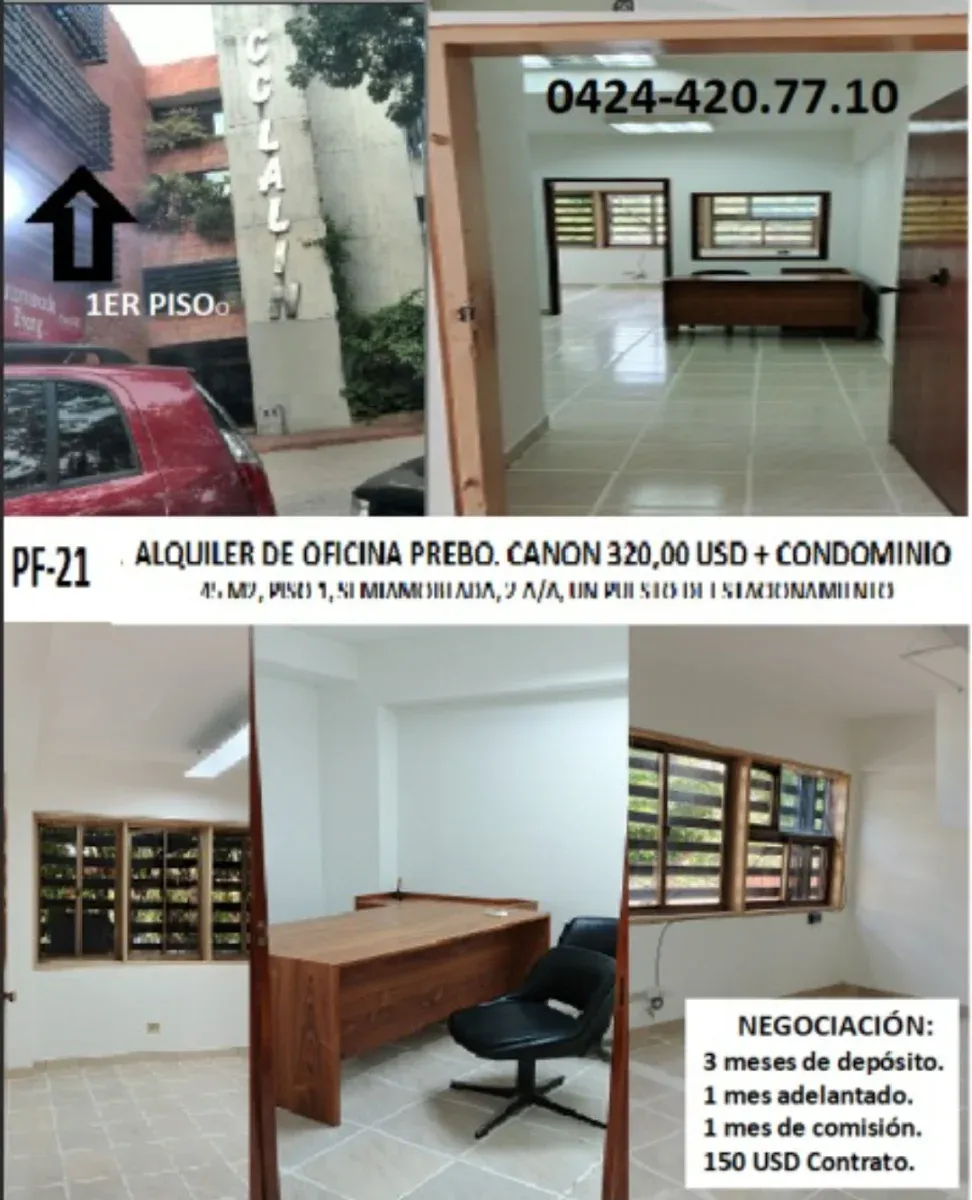 Cómoda oficina semiamoblada 1er piso en Prebo - 2