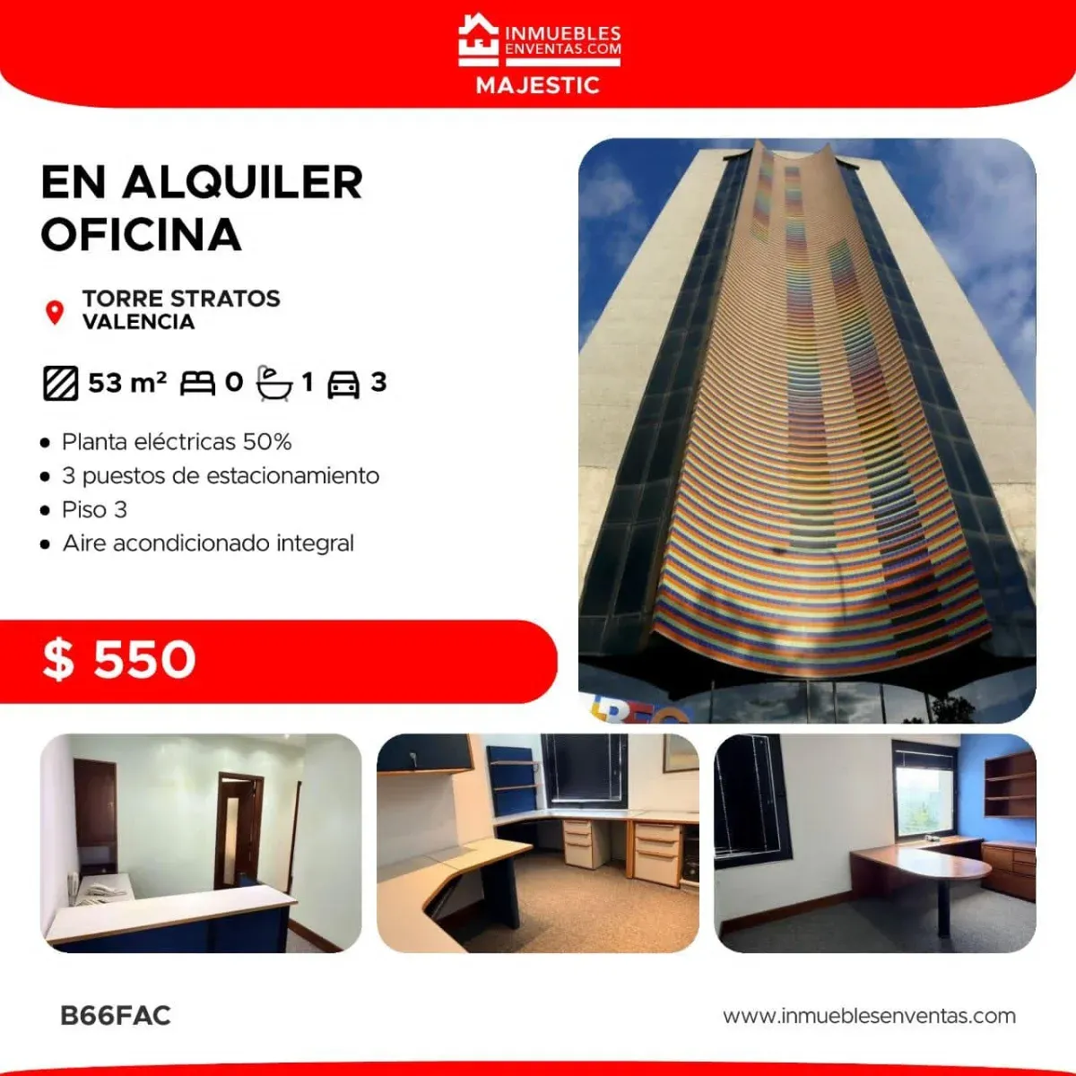 Bella oficina en la Torre Stratos, al final de la Avenida Bolivar Norte de la Ciudad de Valencia. - 9