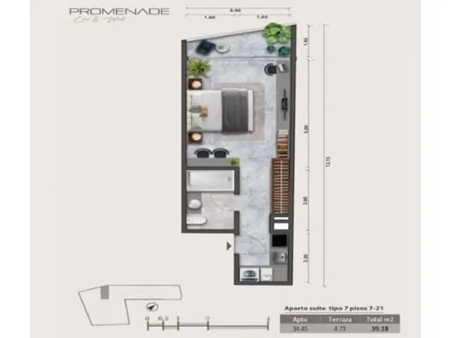 VENTA DE APARTAMENTO DE LUJO 39.18m2 TORRE PROMENADE, LAS MERCEDES - 2