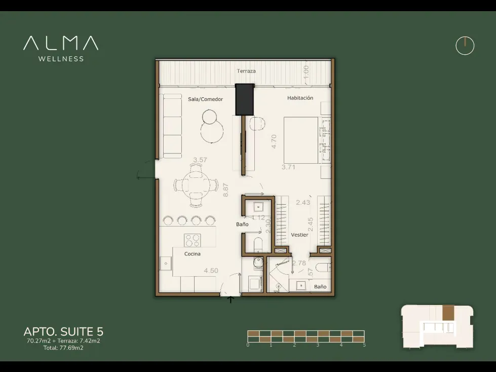 VENTA DE APARTAMENTO CON FINANCIAMIENTO, 77.69m², ALMA WELLNESS - 2