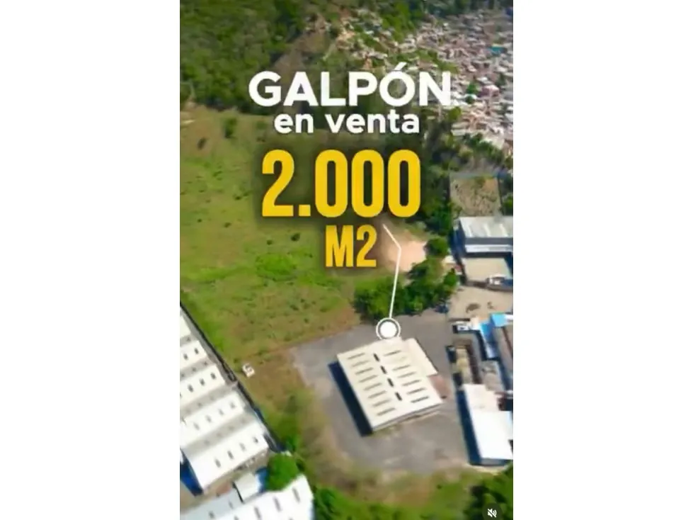 Se vende galpón 2.000m2 Guarenas