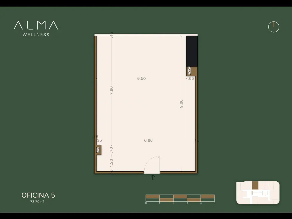 VENTA DE OFICINA CON FINANCIAMIENTO, 73.70m², ALMA WELLNESS CARACAS - 2