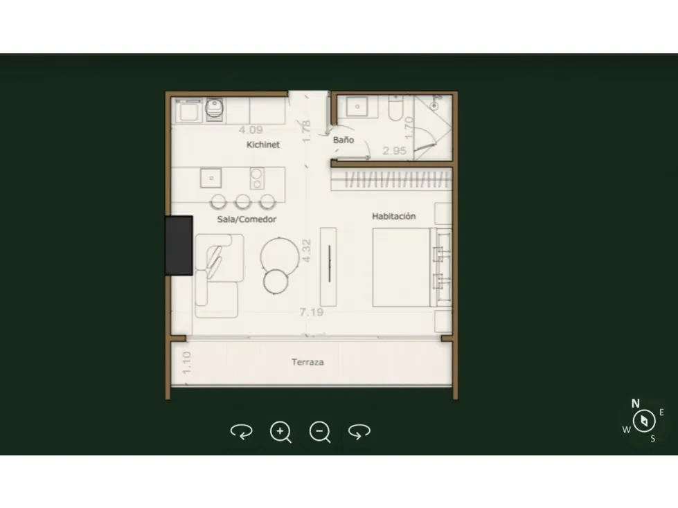 Se vende Apto 55,78m² 1h/1b/1p Las Mercedes - 9