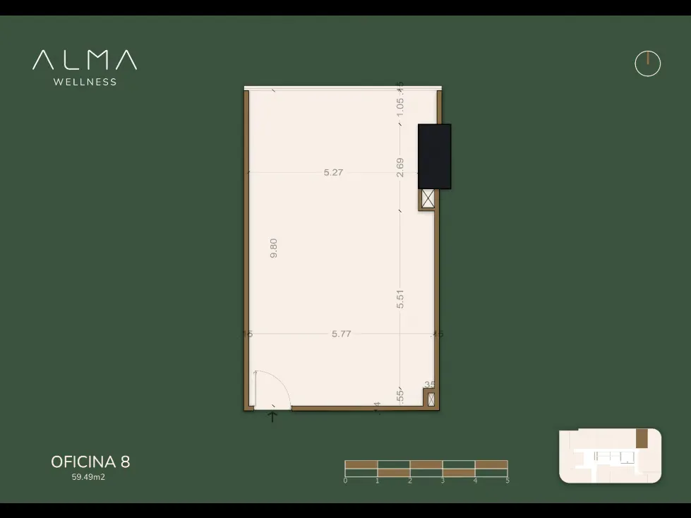 VENTA DE OFICINA CON FINANCIAMIENTO, 59.49m², ALMA WELLNESS CARACAS - 2