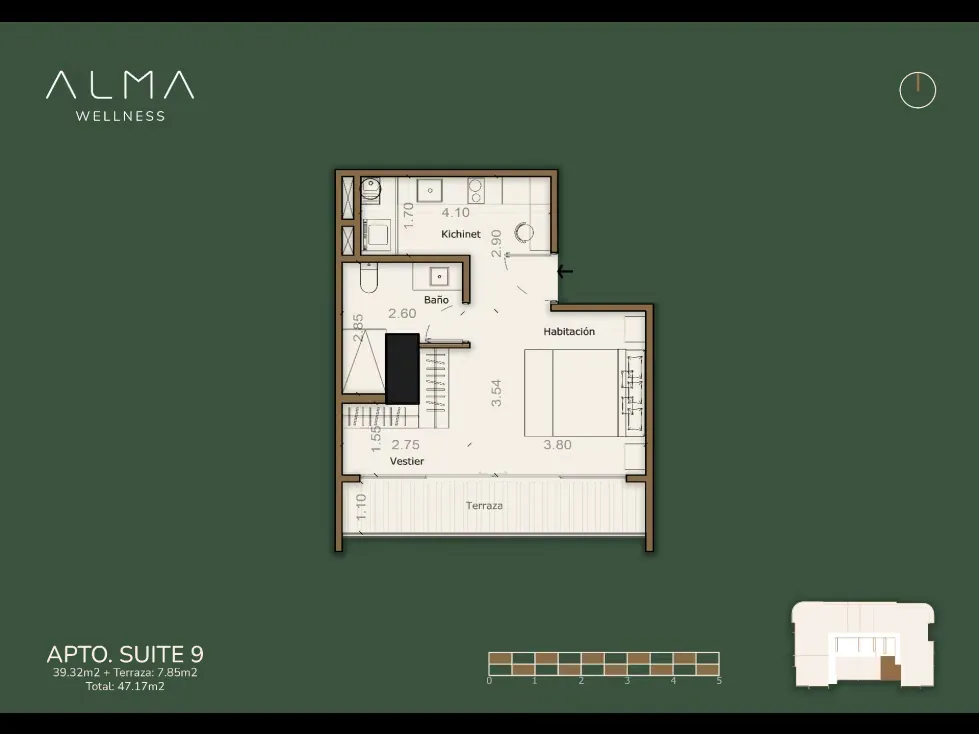 VENTA DE APARTAMENTO CON FINANCIAMIENTO, 47.17m², ALMA WELLNESS - 2
