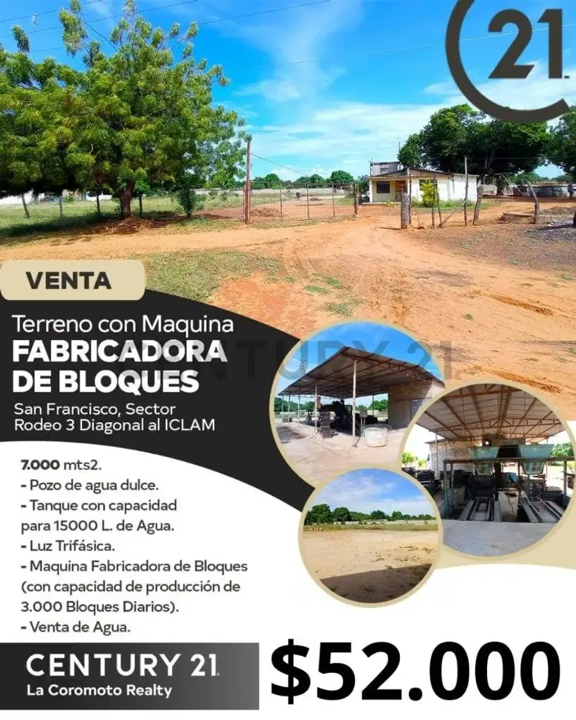 Negocio de fabricadora de bloques activa, ubicada en San Francisco, Zulia