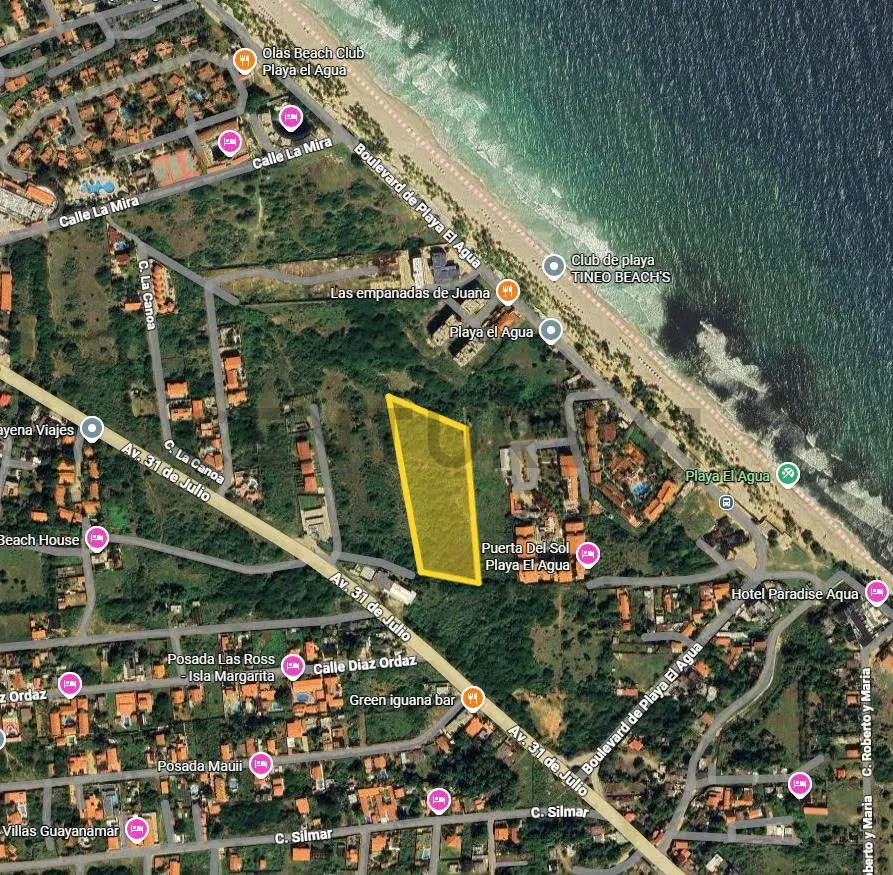 Terreno Playa el Agua, Antolin del Campo, La Plaza de Paraguachi, Nueva Esparta